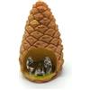 OVUNQUE PROTEGGIMI Mini Presepe in Resina, Presepe con Sacra Famiglia in Metallo, Presepi Artigianali 6 cm, Idee Regalo Natalizie, Decorazioni Natalizie Made in Italy (Pigne)