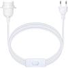 Akynite Cavo Portalampada E27 5 metri con Spina e Interruttore, AC 230V, Porta Lampada con Ghiera per Paralume, Portalampada E27 Bianco con Cavo Lungo per Lampada a Sospensione, 1PC