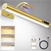 Hapfish Luce LED specchio bagno senza fili, 4000mAh applique ricaricabile con telecomando e calamita, wireless wall light, lampada parete senza fili per fotografica, specchio bagno, armadio, muro