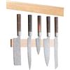 Rosenstein & Söhne Ceppi portacoltelli vuoti - coltello Striscia magnetica: Magnete- Barra di coltelli, legno tropicale Hevea autentico, massiccio (Striscia magnetica di design)