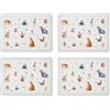 Pimpernel Wrendale Designs - Set di 4 tovagliette grandi, multicolore