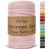 OurTop Corda Macramè, 3mm x 300m Filo Macrame Corda Macramè Filo Morbido Filato Macrame per Appendere La Parete, Fai Da Te, Artigianato, Lavori a Maglia, Lavori Decorativi(Rosa)