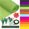 Syhdfxknp Carta Crespa Colorata 12 Colori 25x250cm Fai Da Te Carta Floreale