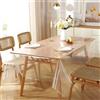Jinsion Pellicola Trasparente per Tavolo 0.2 mm, 150 × 100 cm Tovaglia PVC, Copri Tavolo per Buffet Feste Compleanni