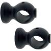 GIRASOLE HOME Staffa Corta 75mm in Legno per Aste di Diametro fino a 28mm 2 Pezzi (Nero)