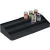simplywire - Portaspezie allungabile a 3 Ripiani - Organizer per armadietti da Cucina - Plastica Nera