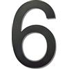 Ywonoby Numero civico esterno- 200mm -grande numero civico esterno galleggiante 3D moderno - resistente alle intemperie e facile da installare - realizzato in acrilico di alta qualità, numero nero(6/9)