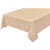 emmevi Tovaglia Cucina Antimacchia Astratta Bordata Cotone Plastificato Robusto MOD.CINZ10A 135X180 Beige
