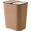 BOKIOESDE Cestini per rifiuti ecologici con Innovativo per Sistema di smistamento a Scomparto Pattumiera Rettangolare in plastica con Pulsante in plastica, caffè, 29X21X33CM