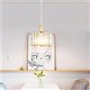 GZZBMY Lampadario Di Cristallo Moderno Minimalista Sospensione Con Paralume In Vetro Di Cristallo Sospensione Soffitto Per Camera Da Letto Isola Della Cucina Sala Da Pranzo Corridoio (Oro,30CM)