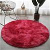 Hiseng Tappeto Salotto Moderno, Tappeto Peloso Camera da Letto, Tappeto Morbido e Soffice per Decorazioni Camera da Letto, Tappeto Lavabile in Lavatrice, per Cameretta, Camera (100cm,Rosso)