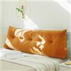 Treer Cuscino da Lettura per Letto, Lusso Grande Cuscino Schienale Divano Cuscino Lombare per Testiera Wedge Cuscino Cuscino di Supporto Cuscini per Poggialetto (60 * 40 * 12cm,Arancia)