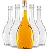SUPERBUTELKI.PL ICONA Bottiglie di vetro da riempire, per conservare vino, tinture, miele e sciroppo, bottiglie con tappo in sughero, 5x500 ml