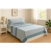 Corredocasa Set Completo Lenzuola in Morbido Pile, Alta Qualità con Diverse Fantasie Eleganti per un Comfort Avvolgente, Ideale per un Letto Caldo e Accogliente (Celeste, Singolo)