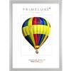PrimeLuxe Cornice portafoto in legno 30 x 45 cm (misura dell'immagine) in argento opaco, colore e dimensioni a scelta, cornice per poster, puzzle, collage di foto, made in Germany
