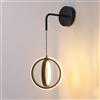 XINYASEE Applique da parete standard, lampada da parete moderna decorativa per soggiorno camera da letto sala da pranzo cucina bagno, nero (Nero)