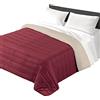 Tata Home Trapunta Invernale Double Face Piazza Mezza Imbottita 300 gr/mq Piumone Caldo Letto Piazza e Mezza 210x260 cm Bicolor Made in Italy Tinta Unita Colore Bordeaux Panna