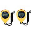 SagaSave Cronometro Elettronico 2 Pz Digitale Sport Cronometro Timer con Data Ora e Funzione Allarme Multifunzionale per Allenatori Fitness e Arbitri (Giallo)