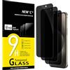 NEW'C 3 Pezzi, Pellicola Protettiva Privacy per iPhone 15 Pro Max, iPhone 15 Plus (6,7 Pollici), Angolo di Privacy 35 Gradi Bilanciato con Protezione per Gli Occhi, Durezza Resistente 9H, Senza Bolle