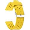 CINTURINO OROLOGIO SILICONE GOMMA GIALLO 20mm 22mm