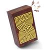 Logica Giochi - Scrigno Labirinto - Puzzle in Legno - Scatola Segreta - Difficoltà 5/6 Incredibile - Collezione Leonardo - 14,5 x 8,8 x 5 cm