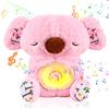 GUBOOM Lontra Che Respira, Koala Peluche Che Respira, Peluche Koala con Luci Musicali e Respirazione Ritmic, Regali di Compleanno per Ragazze e Ragazzi (Rosa)