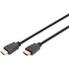 DIGITUS Cavo di collegamento HDMI Premium High Speed, tipo A, HDMI 2.0, 2,0 m, con canale Ethernet, Ultra HD 4k/60Hz, compatibile con TV/beamer/monitor, contatti placcati oro, nero