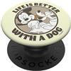 Disney Mickey & Pluto Sepia Tone Life Is Better With A Dog PopSockets PopGrip Adesivo