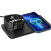 ANSTA Caricabatterie, caricabatterie wireless 2 in 1 caricabatterie a induzione stazione di ricarica compatibile con Galaxy S22/S21/S20/Note 20/10, iPhone 14/14 Plus/13/12 Pro/12/11