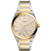 Fossil Everett orologio da uomo, movimento al quarzo, con bracciale in acciaio o cinturino in pelle, Tono oro e argento