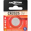 Ansmann 5020142 Cr 2025 Pile a Bottone Batteria Litio - 3V, 1 pezzo