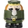Bloomingville Feast - Portacandele a forma di schiaccianoci in gres verde, altezza: 9 cm