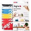Tesa Colla modellabile Sugru di tesa, adesivo forte per tutti gli usi, confezione da 8 (8 x 3.5 g) in rosso, blu, giallo, nero e bianco