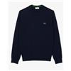 Lacoste Maglia Scollo V Misto Lana Blu Marine Uomo