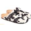 Bioline Saty 1900 Cavallino Mucca Ciabatta Bianco/Nero