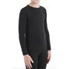 Icebreaker K 200 Oasis Ls Crewe Black Maglia M/L Merino Nera Junior