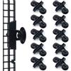 LINLAN 10 Pezzi Clip a Ventosa per Divisori da Acquario, Clip di Fissaggio per Vetro, Supporti di Isolamento per Pannelli in Plastica per Acquario (Nero)