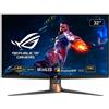 ASUS ROG Swift PG32UQXR Monitor Gaming 32" pollici 4K UHD (3840 x 2160), 160Hz, 1 ms, Fast IPS, DisplayHDR 1000, 96% DCI-P3, mini LED, Quantum Dot, FreeSync Premium Pro, HDMI, DisplayPort 2.1, Nero