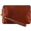 Time Resistance Pochette da Uomo in Pelle - Marrone Cognac Borsa Organizer da Uomo - Borsa da Polso - Cartella Fatta a Mano in Italia - Confezione Regalo Inclusa