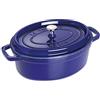 STAUB Casseruola/Cocotte in Ghisa, Ovale 31 cm, 5.5 Litri, Blu (Scuro)