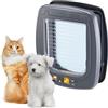 Ferplast Gattaiola, Porta per Gatti e Cani, Entrata e uscita controllabile 4 vie, Protezione da Correnti d'Aria, Porticina per Cani Gatti, Taglia M, Grigio