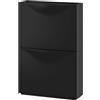 IKEA Trones - Scarpiera / contenitore 50,8 x 18,8 x 38,5 cm, confezione da 2, colore: nero, 45,7 x 132 x 99 cm