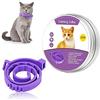 selcouth yyds Collare calmante per gatti, regolabile, trattamento calmo naturale, 38 cm, adatto alla maggior parte dei gatti (viola, profumo di lavanda)