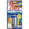 INABA Churu Meal Topper, Snack per Gatti Cremoso con Tonno - 1 Pack (4 Stick x 14gr) - Condimento per Cibo Secco Gatti - Snack Gatto Senza Conservanti o Coloranti Artificiali, Grain-Free