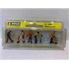NOCH Personaggi Pacchetti colorati a mano, accessori per pista H0, dettagli unici in 1:87