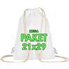 ELES VIDA Sacca in cotone da palestra per bambini, Set 21 x 29 cm bianco - Borsa sportiva piccola da palestra - Zaino piccolo Borsa in tela certificata Oeko-TEX®