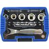 MichaelPro MP012006 - Mini cricchetto, 1/4, mini cricchetto, 17 in 1, con punte, slot e adattatore