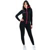 GIVOVA Star New LFB26, Tuta Donna, NERO/FUXIA L
