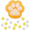 PEUTIER Squishy Zampa di Gatto, Plastica Squishy a Forma di Zampe con 10 Mini Palline Soffici Giocattoli Antistress a Forma di Animali per Adolescenti Adulti (Giallo Arancio)