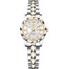 Silverora Orologi da donna e da uomo Orologi da coppia: Multifunzionale impermeabile calendario luminoso analogico al quarzo orologi da donna in acciaio inox con scala di diamanti brillanti regali per